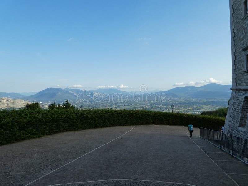 Vista da cidade de Monte Cassino fotografia de stock