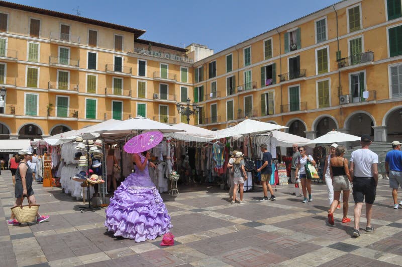 Vista da cidade de Palma De Mallorca imagem de stock royalty free