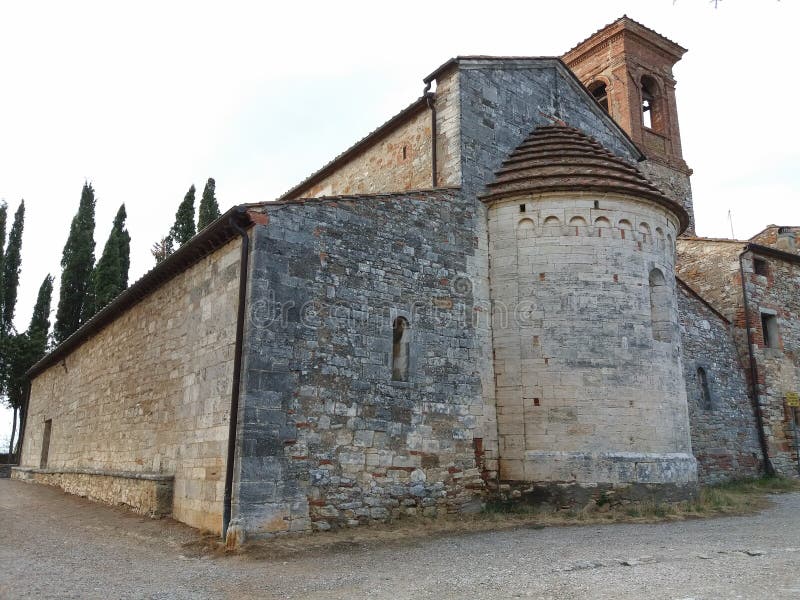 Vista da cidade de Rapolano Terme imagem de stock