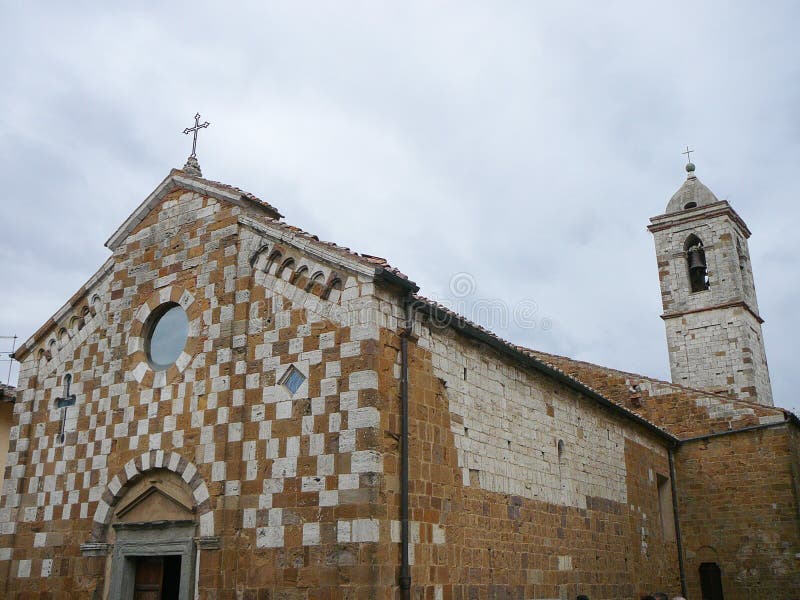Vista da cidade de Trequanda imagens de stock