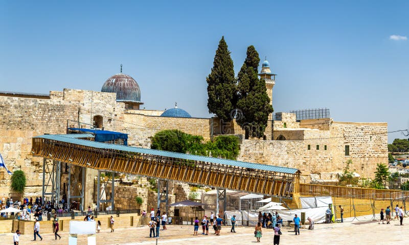 Vista da mesquita do al-Aqsa no Jerusalém imagens de stock Vista da mesquita do al-Aqsa no Jerusalém imagens de stock