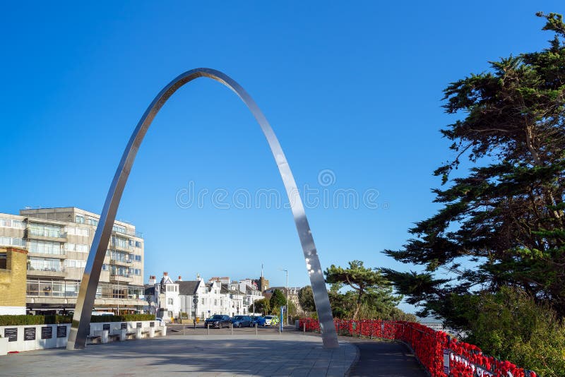 Vista da Praça Memorial da Guerra em Folkestone em 12 de novembro de 2019 imagem de stock royalty free Vista da Praça Memorial da Guerra em Folkestone em 12 de novembro de 2019 imagem de stock royalty free