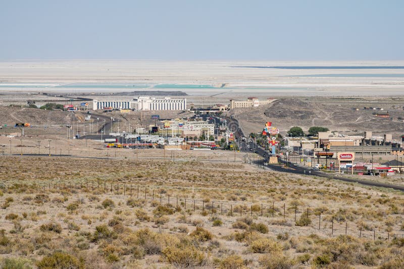 Vista Da Sopra Wendover Ad Ovest, Nevada Immagine Stock Editoriale
