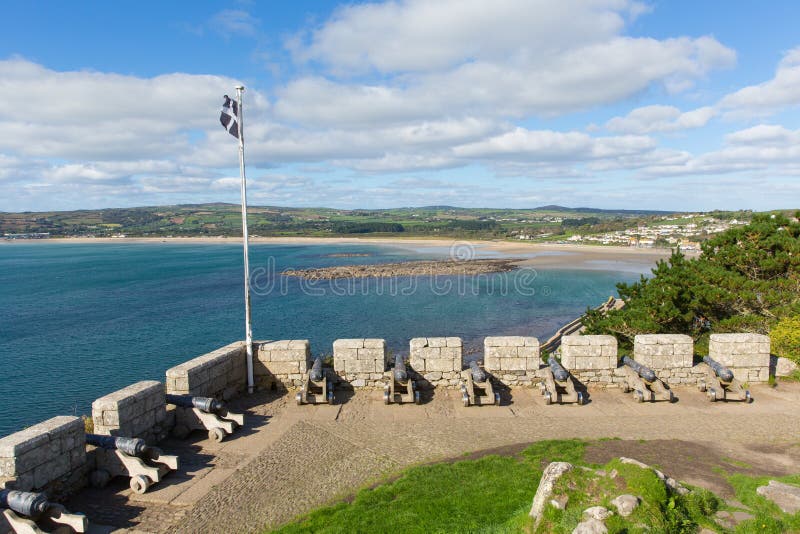 Vista dalla st Michaels Mount Cornwall England Regno Unito fotografie stock libere da diritti Vista dalla st Michaels Mount Cornwall England Regno Unito fotografie stock libere da diritti