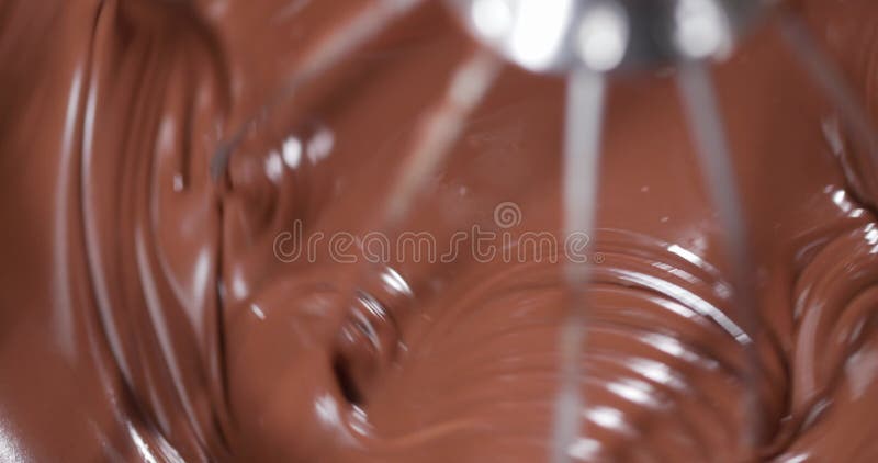 Vista de arrumação de chocolate derretido