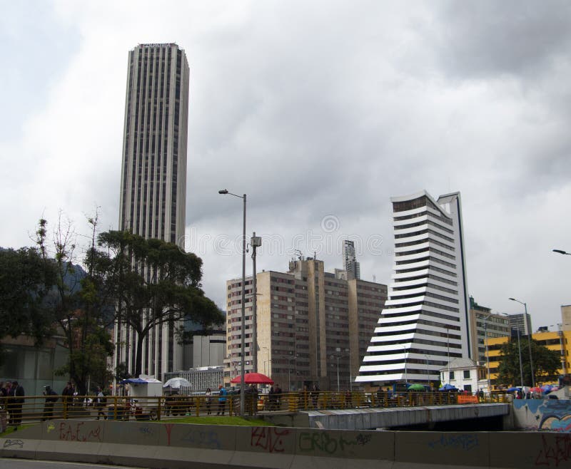 View of modern buildings in the downtown of the city on 15/07/2019 in Bogota, Colombia. View of modern buildings in the downtown of the city on 15/07/2019 in Bogota, Colombia