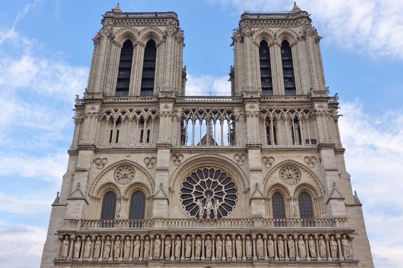 Vista de la catedral de Notre Dame de Paris antes del fuego de abril de 2019 imagen de archivo libre de regalías Vista de la catedral de Notre Dame de Paris antes del fuego de abril de 2019 imagen de archivo libre de regalías