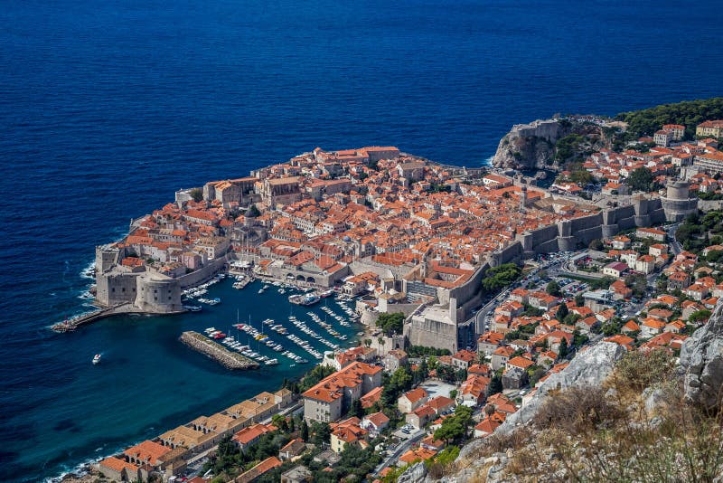 Vista de la ciudad de Dubrovnik fotos de archivo libres de regalías Vista de la ciudad de Dubrovnik fotos de archivo libres de regalías