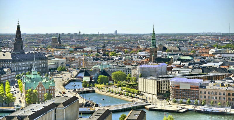 Vista de la Copenhague, Dinamarca foto de archivo libre de regalías Vista de la Copenhague, Dinamarca foto de archivo libre de regalías