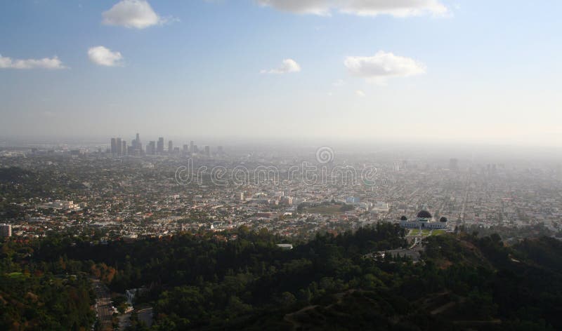 Vista de Los Ángeles céntrico fotografía de archivo libre de regalías Vista de Los Ángeles céntrico fotografía de archivo libre de regalías