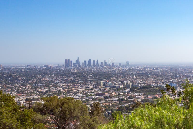 Vista de Los Ángeles céntrico imagen de archivo Vista de Los Ángeles céntrico imagen de archivo