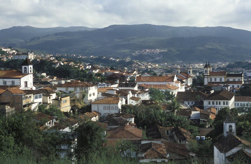 Vista de Mariana, Minas Gerais, Brasil fotografia de stock Vista de Mariana, Minas Gerais, Brasil fotografia de stock