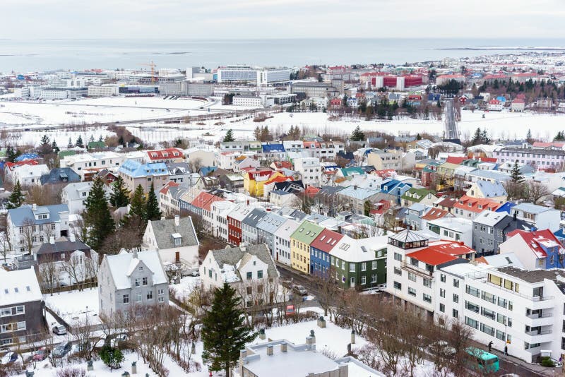 Vista de Reykjavik Islandia imágenes de archivo libres de regalías Vista de Reykjavik Islandia imágenes de archivo libres de regalías