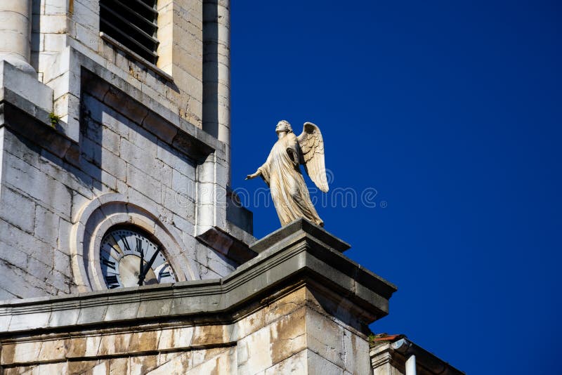 Vista de uma estátua em Santa Lucia Church Iglesia de Santa Lucia fotografia de stock royalty free Vista de uma estátua em Santa Lucia Church Iglesia de Santa Lucia fotografia de stock royalty free