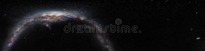 Vista dei corpi galassici e cosmici della via lattea. fotografia stock libera da diritti
