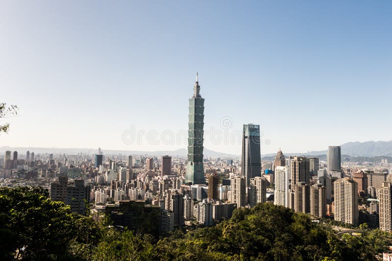 Vista del edificio del World Trade Center de Taipei 101 fotografía de archivo libre de regalías Vista del edificio del World Trade Center de Taipei 101 fotografía de archivo libre de regalías