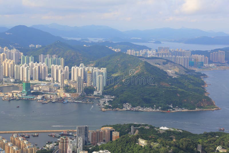 Vista del Monte Parker di kowloon orientale immagine stock