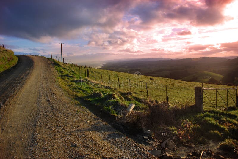 Evening Country View at sunset. Evening Country View at sunset