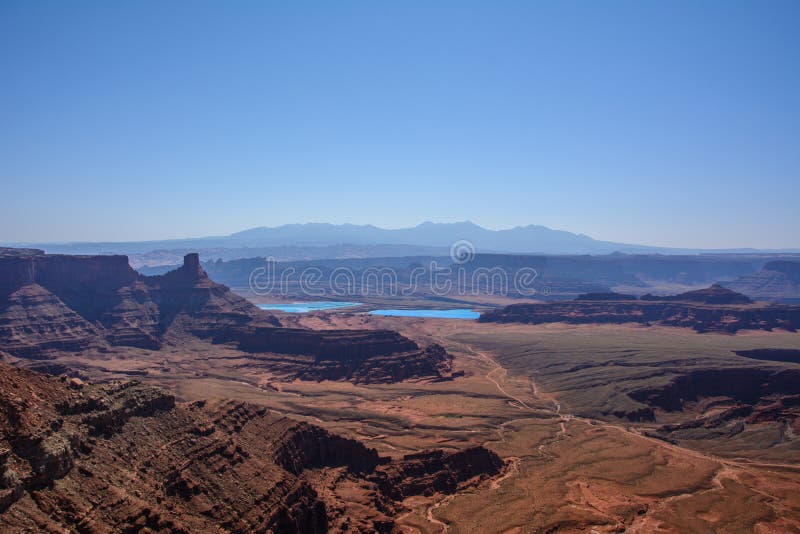 Vista del parco nazionale di Canyonlands, Moab Utah U.S.A. fotografia stock libera da diritti Vista del parco nazionale di Canyonlands, Moab Utah U.S.A. fotografia stock libera da diritti