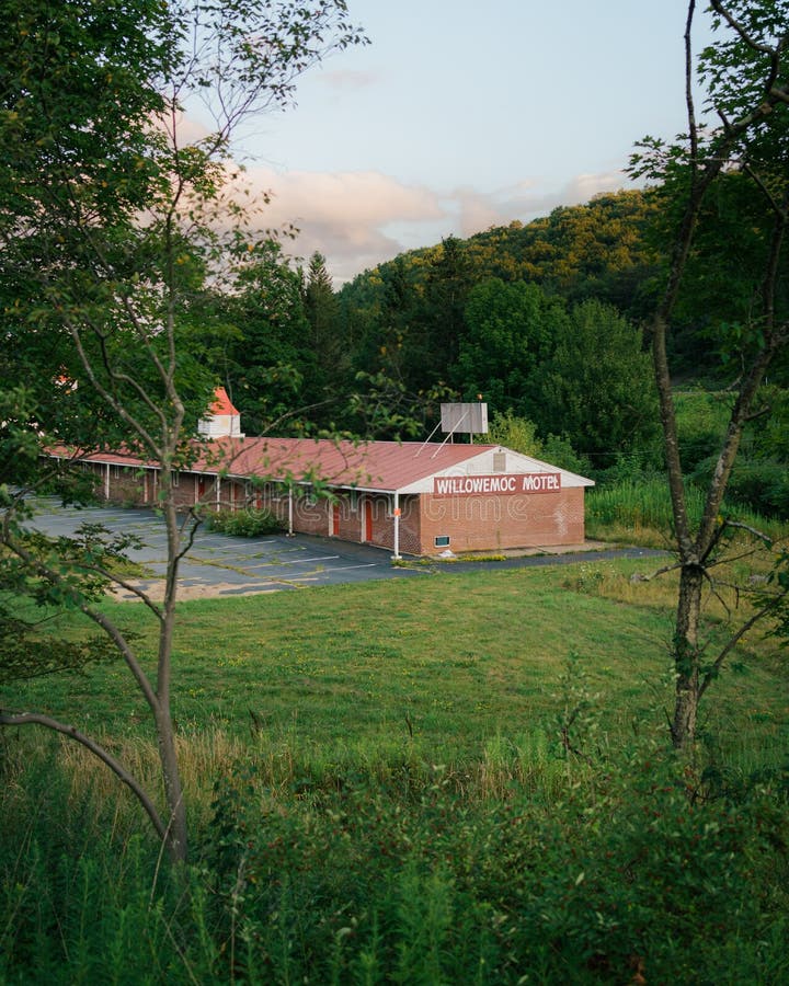 Travel photograph of view of old Willowemoc Motel Livingston Manor New York. Travel photograph of view of old Willowemoc Motel Livingston Manor New York