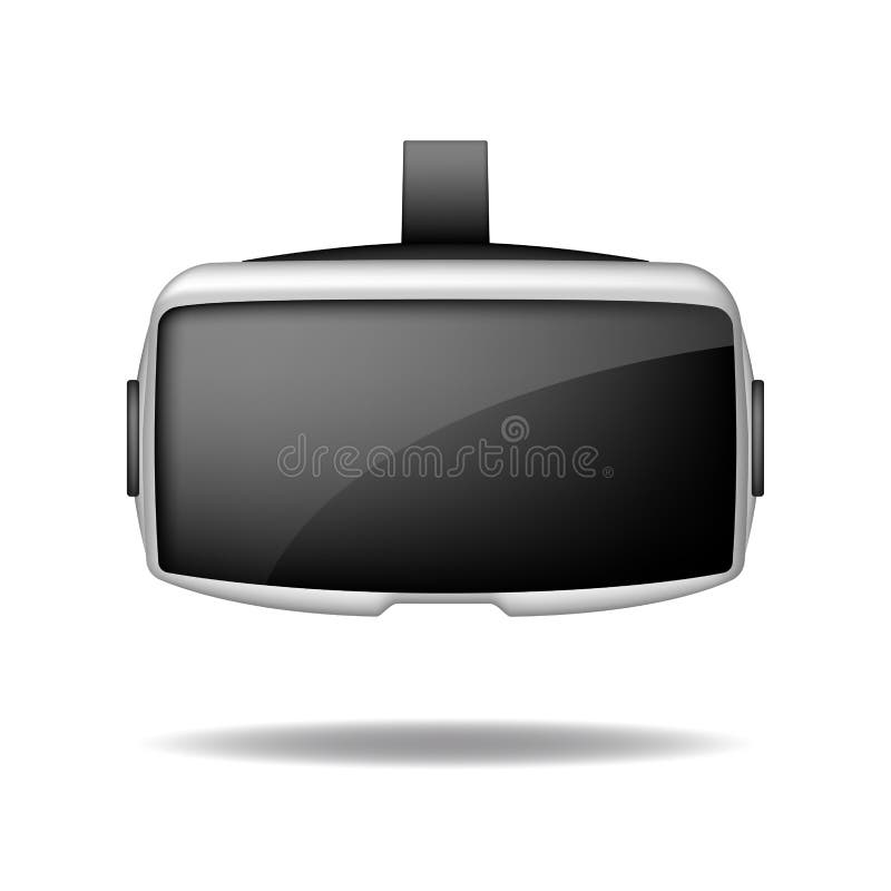 Vista delantera de las auriculares estereoscópicas del vr 3d Tecnología digital virtual del ciberespacio del vector Dispositivo d stock de ilustración Vista delantera de las auriculares estereoscópicas del vr 3d Tecnología digital virtual del ciberespacio del vector Dispositivo d stock de ilustración