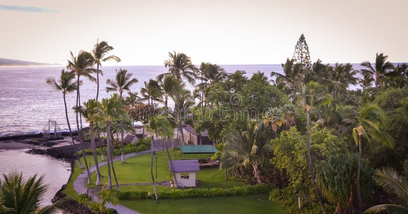 Vista Della Baia Di Kailua Kona Dalla Locanda Di Re Kamehameha Kona