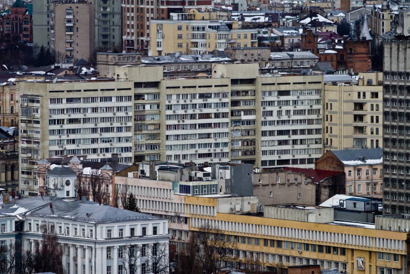 Vista della città di Kiev, panorama Kiev, Ucraina fotografia stock Vista della città di Kiev, panorama Kiev, Ucraina fotografia stock