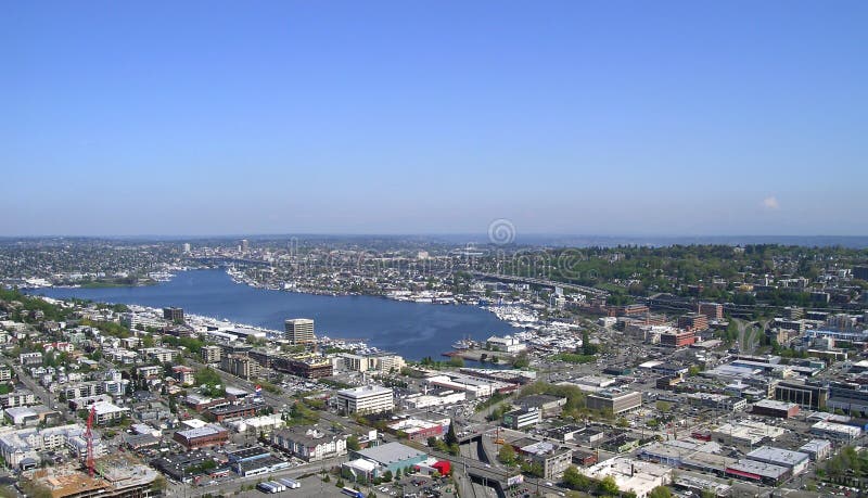 Vista della città di Seattle fotografia stock Vista della città di Seattle fotografia stock