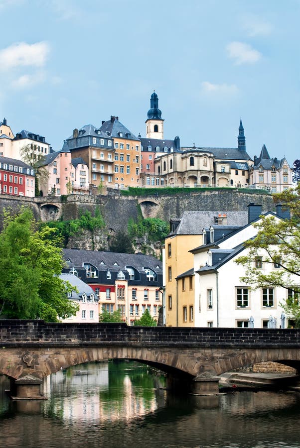Vista della città di vecchia città Lussemburgo