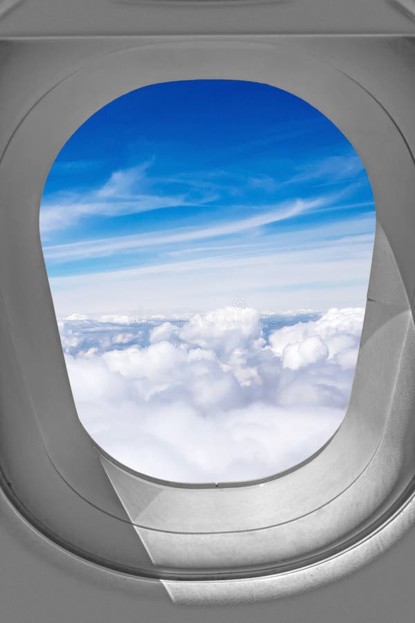 Vista della finestra dell'aeroplano fotografia stock libera da diritti Vista della finestra dell'aeroplano fotografia stock libera da diritti