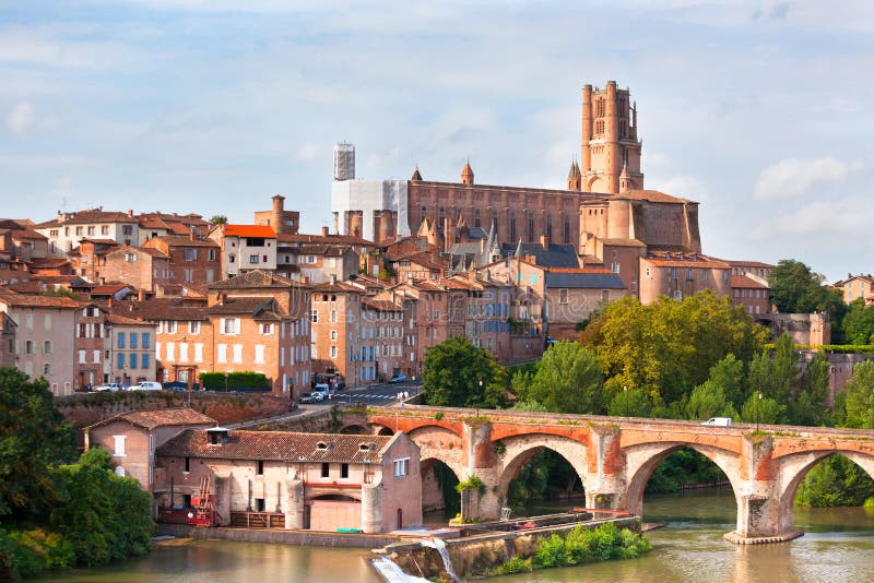 Vista di Albi, Francia fotografia stock Vista di Albi, Francia fotografia stock
