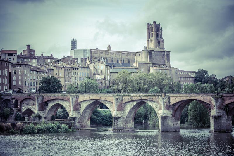 Vista di Albi, Francia fotografia stock Vista di Albi, Francia fotografia stock