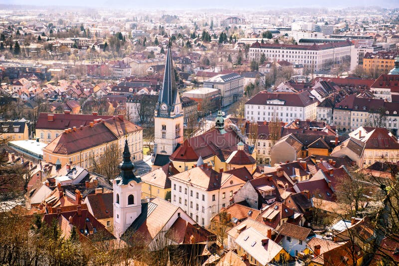 Vista di Arial sulla città di Transferrina fotografia stock libera da diritti Vista di Arial sulla città di Transferrina fotografia stock libera da diritti