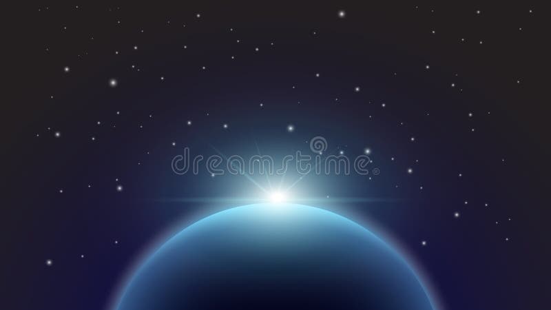 Vista di notte della terra dal satellite sui precedenti del cielo stellato e del sol levante spazio Illustrazione di vettore royalty illustrazione gratis Vista di notte della terra dal satellite sui precedenti del cielo stellato e del sol levante spazio Illustrazione di vettore royalty illustrazione gratis