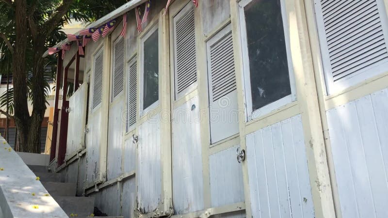 Vista di vecchia casa di legno a Penang, Malesia