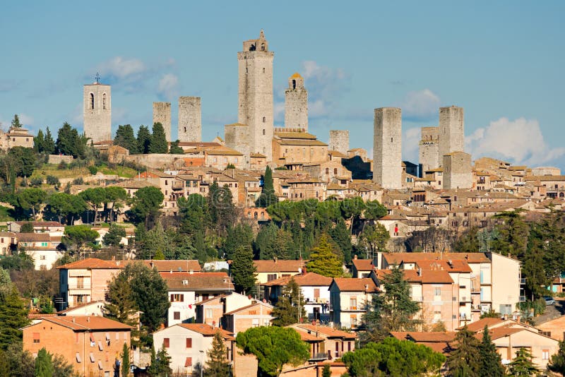 Vista do gimignano de san, Toscânia, Italy.