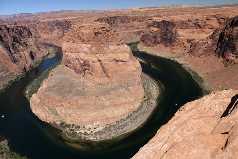 Vista do Rio Colorado em Glen Canyon National Park, Utá, U imagens de stock Vista do Rio Colorado em Glen Canyon National Park, Utá, U imagens de stock