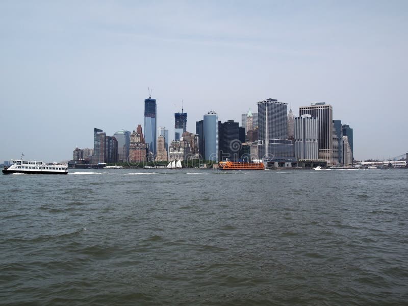 Vista em Manhattan do rio de Hudson foto de stock royalty free Vista em Manhattan do rio de Hudson foto de stock royalty free