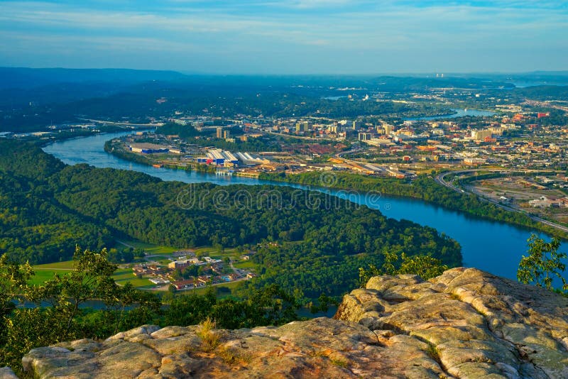 Vista escénica aérea de Chattanooga imagen de archivo libre de regalías Vista escénica aérea de Chattanooga imagen de archivo libre de regalías
