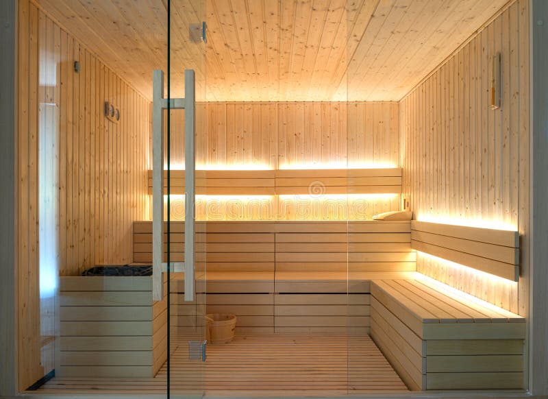 detalles interiores sauna finlandesa sala de vapor con accesorios de sauna  tradicionales palangana escoba de abedul