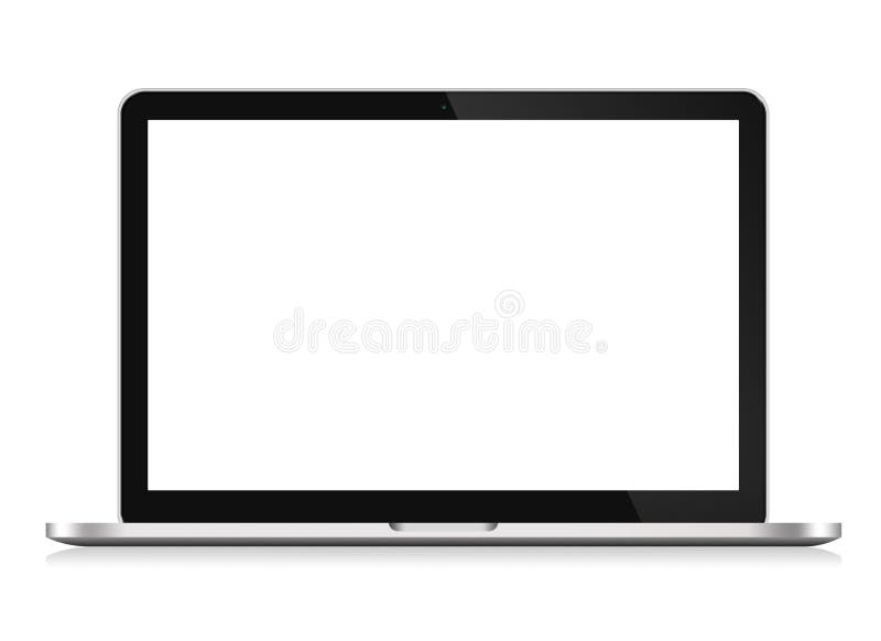 Vista frontale del computer portatile fotografia stock libera da diritti Vista frontale del computer portatile fotografia stock libera da diritti