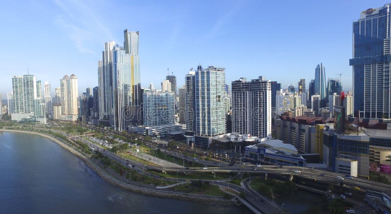Vista generale della città viale edifici di Panama City di nuovo immagini stock Vista generale della città viale edifici di Panama City di nuovo immagini stock