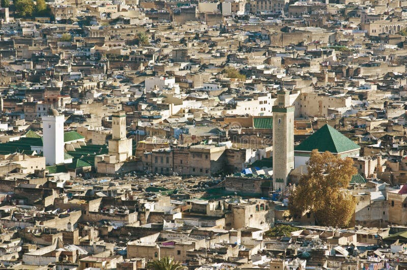 Vista generale di Fes al Marocco
