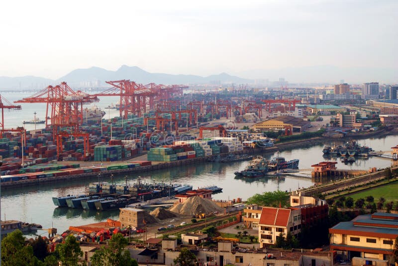 This is a photo of Xiamen sea port in south-east of China, one of the most famous port in China. This is a photo of Xiamen sea port in south-east of China, one of the most famous port in China.