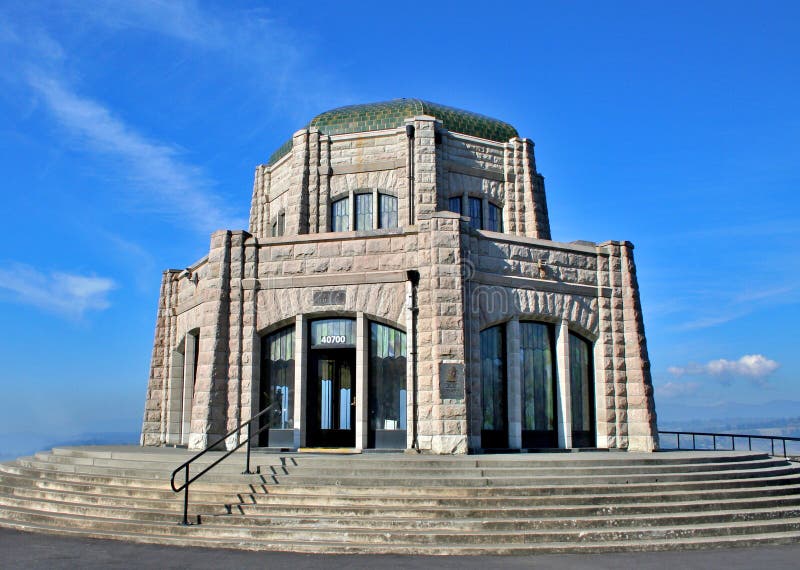 Vista House is an observatory and travel stop at Crown Point in Oregon. Vista House is an observatory and travel stop at Crown Point in Oregon.