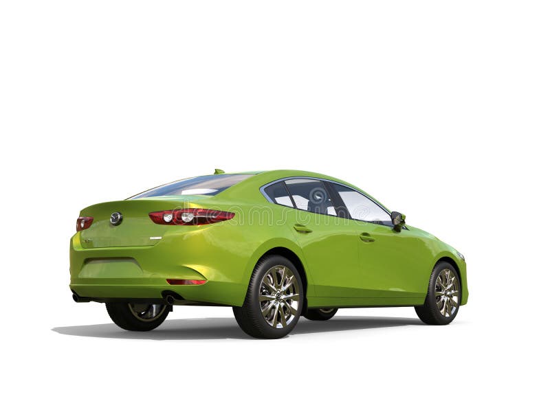  Vista Lateral Del Modelo Eléctrico Verde Mazda 3 2019 2022 Fotografía  editorial - Ilustración de cara, familia: 253217002
