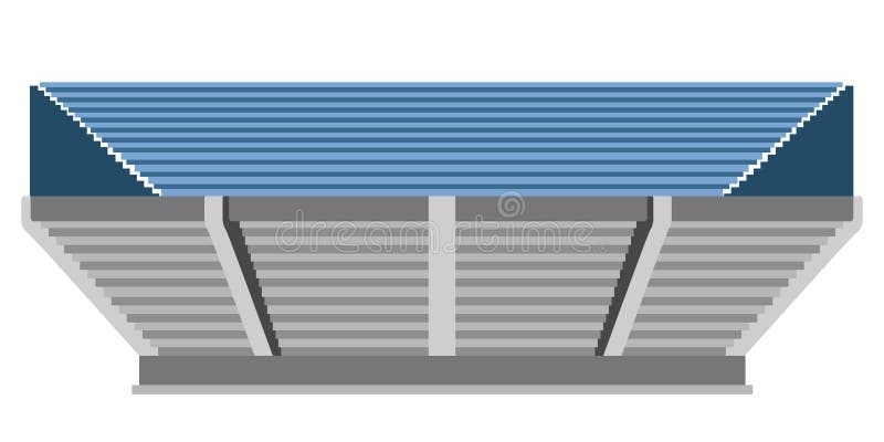 Download Vista Laterale Di Uno Stadio Di Calcio Illustrazione Vettoriale - Illustrazione di football, icona: 117979899