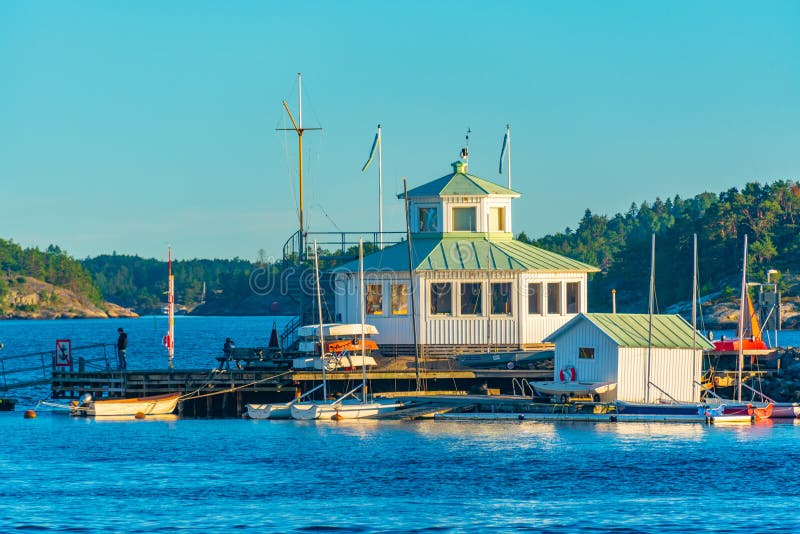Vista marina em stromstad, cidade sueca