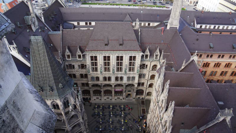 Vista nova da câmara municipal de Munich Marienplatz Baviera imagens de stock Vista nova da câmara municipal de Munich Marienplatz Baviera imagens de stock