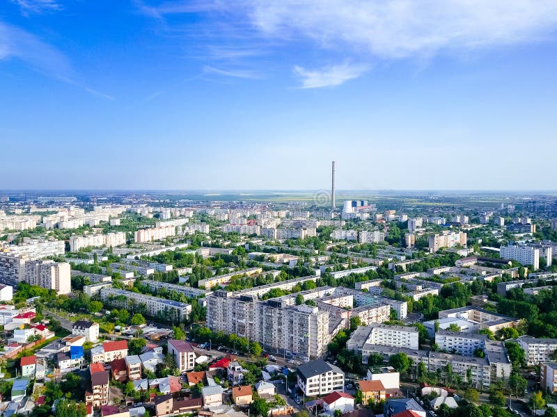 Vista panoramica aerea della città di Bucarest
